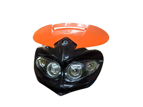 Orange/Black Headlight